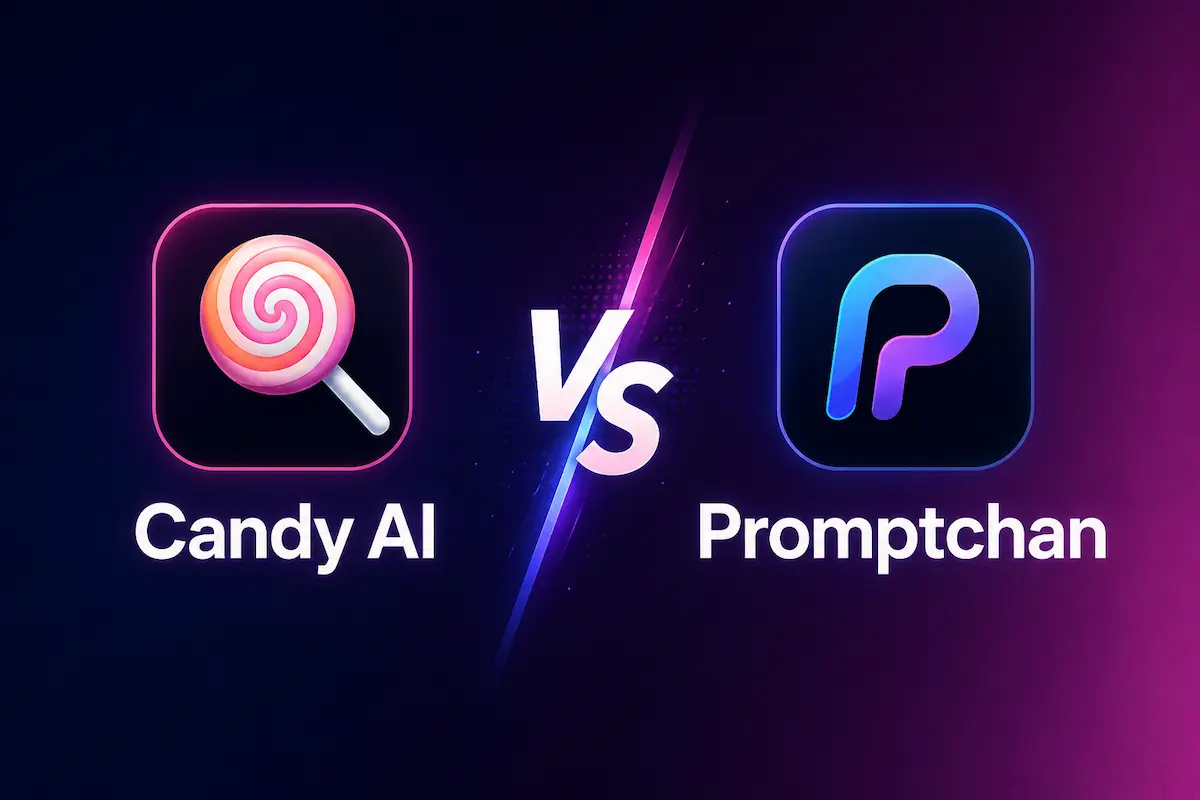 Comparativo entre Candy AI e Promptchan para apps de namorada IA